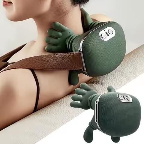 ✨ Smart Hand Neck Massager Pillow – Deep Tissue Shiatsu Massage with Heat | Portable Rechargeable Cervical & Shoulder Pain Relief Device