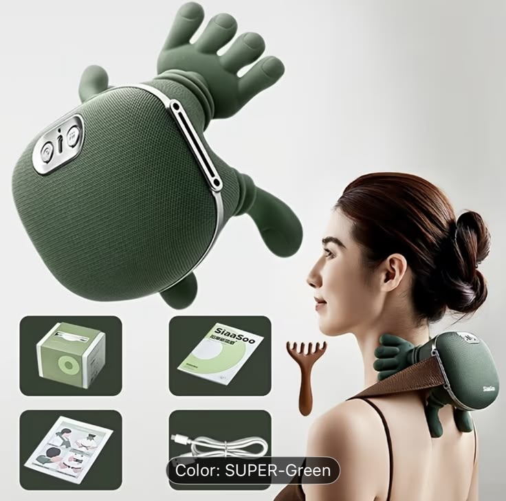 ✨ Smart Hand Neck Massager Pillow – Deep Tissue Shiatsu Massage with Heat | Portable Rechargeable Cervical & Shoulder Pain Relief Device